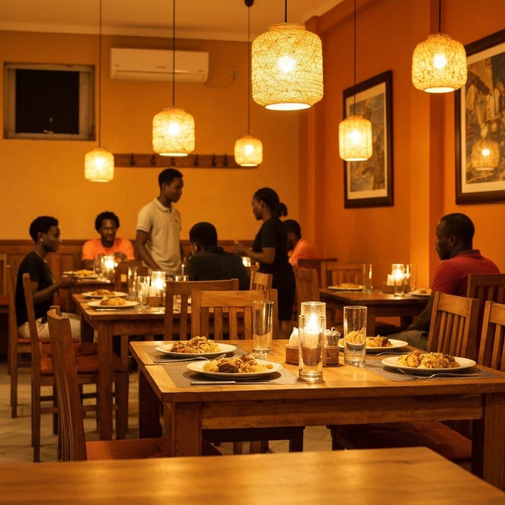 Interior do restaurante Cantinho da Tia Isabel